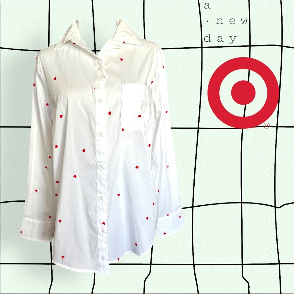 Embroidered ❤️ Button-up - Picture 1 of 5
